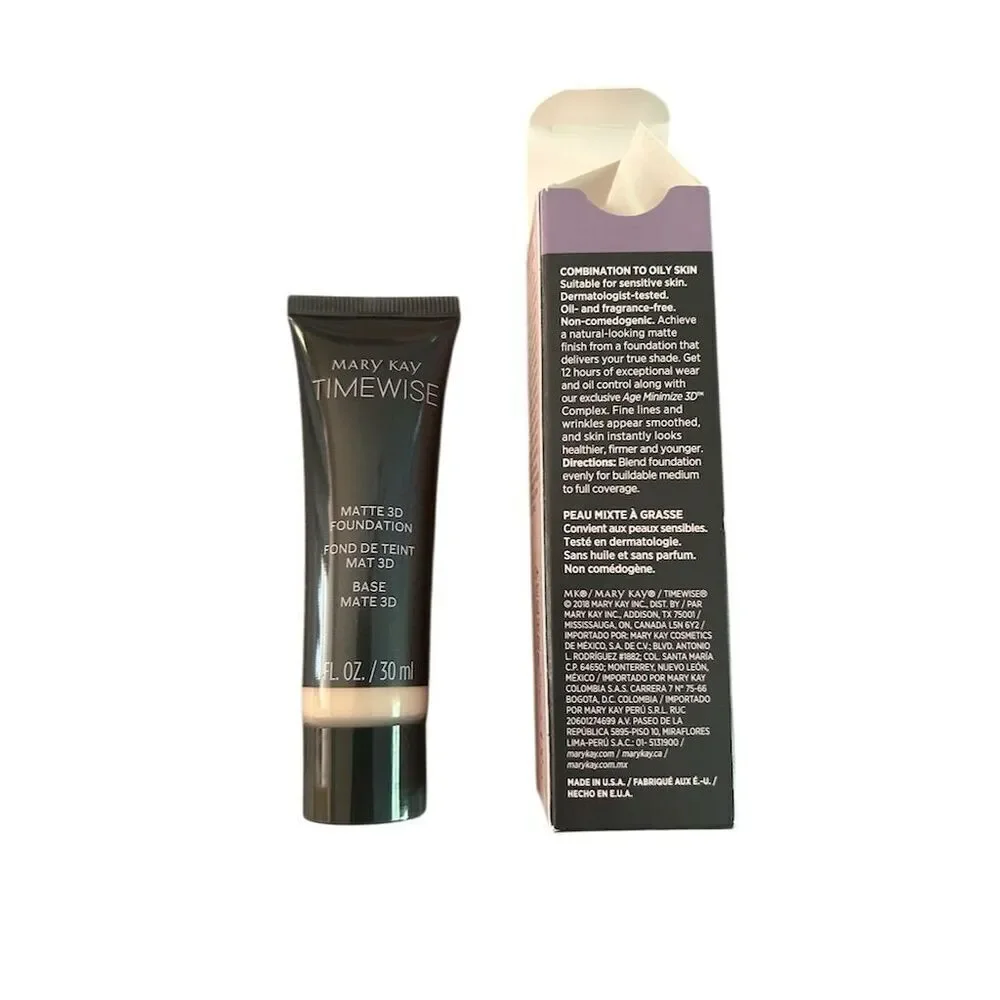 Mary Kay TimeWise Matte 3D Foundation Ivory C110 Full Coverage 1oz 099958 C 110